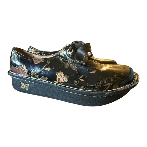 Alegria Shoes - Alegria Patent Leather Lace Up Oxford Clog Women size 39 US 9-9.5